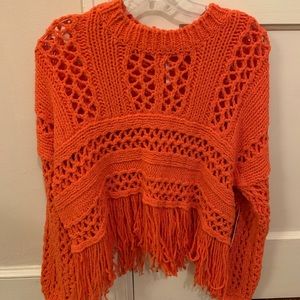 NWT Free People Orange Sweater size small